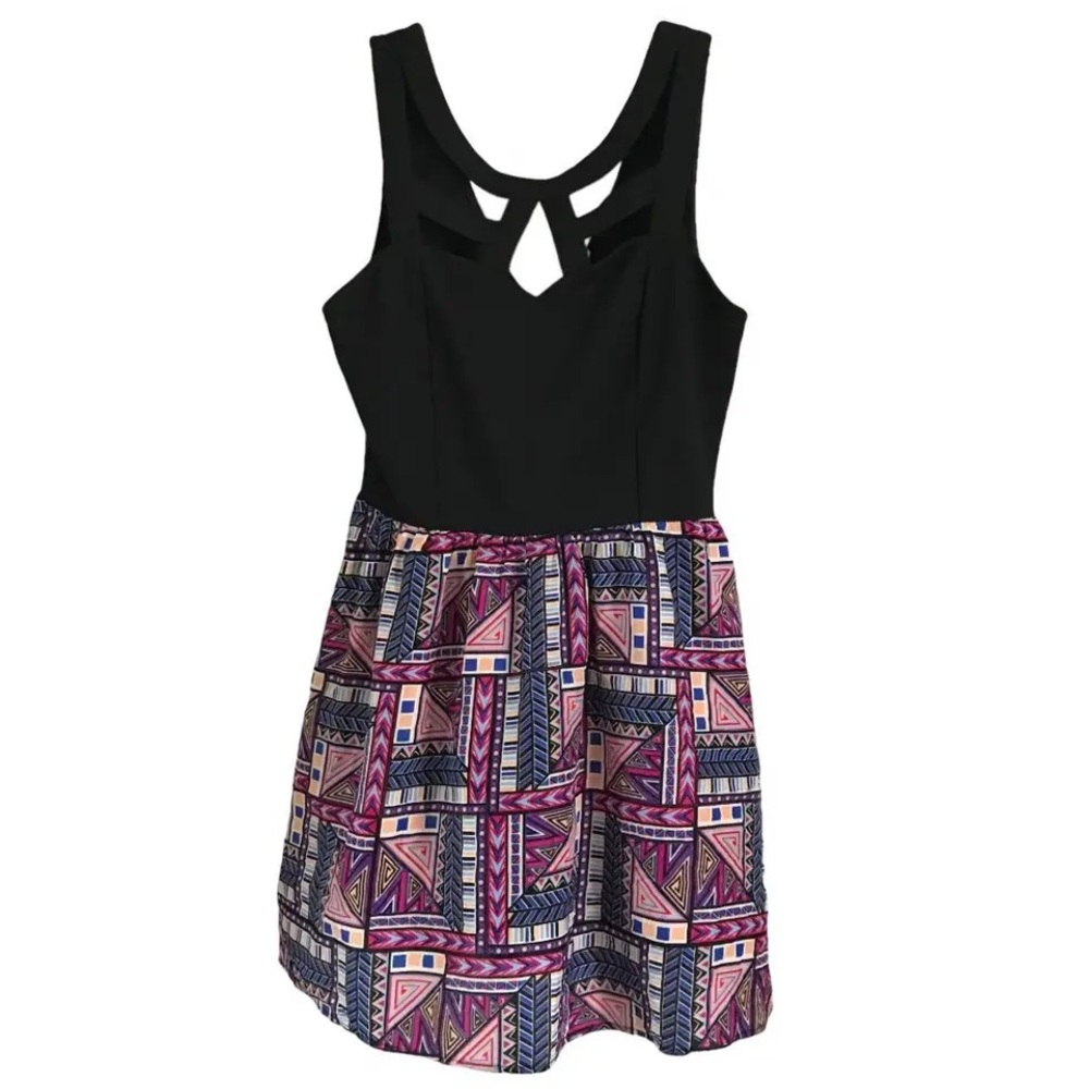 Charlotte Russe Geometric Bustier Mini Dress